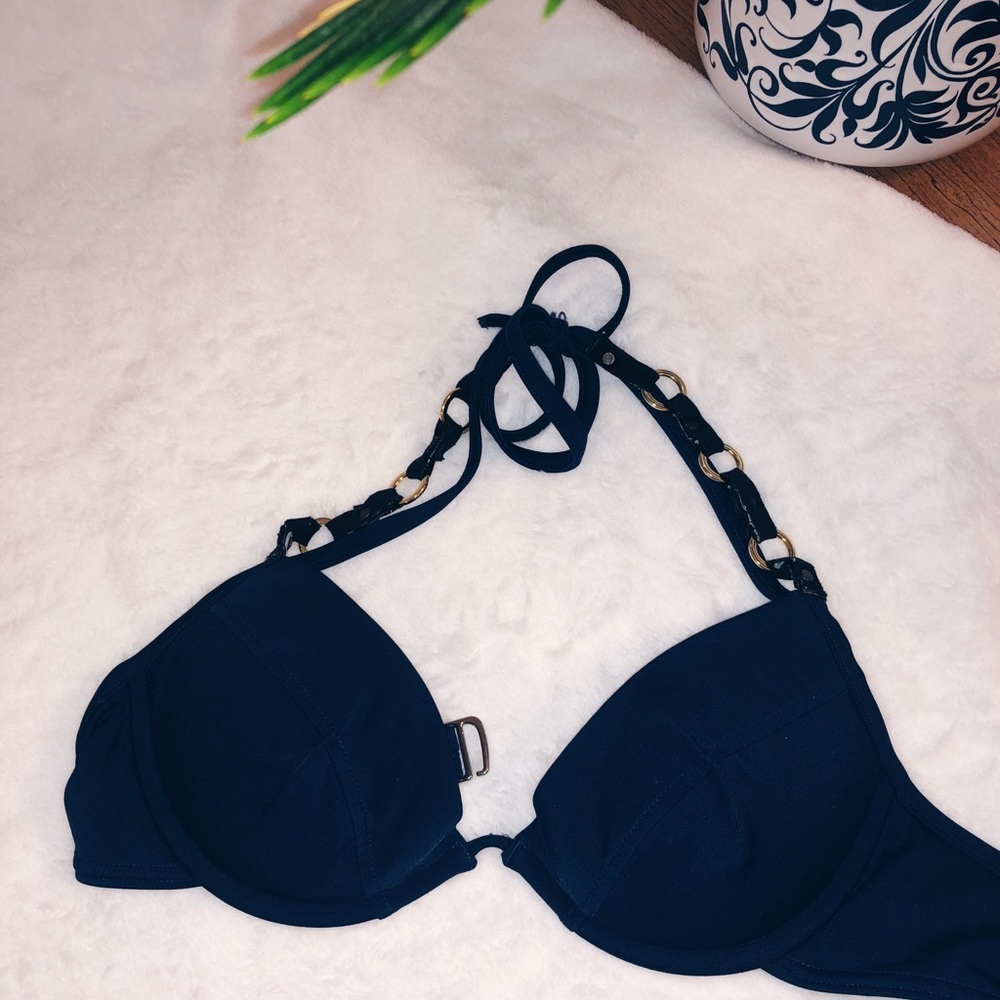 Navy blue bikini top